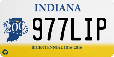 IN license plate 977LIP