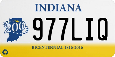 IN license plate 977LIQ