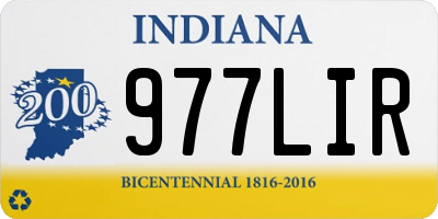 IN license plate 977LIR