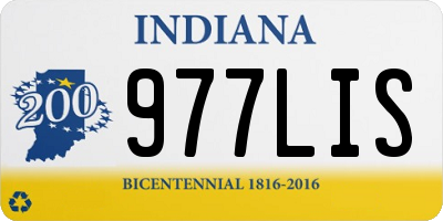 IN license plate 977LIS