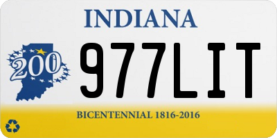 IN license plate 977LIT