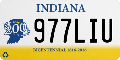 IN license plate 977LIU
