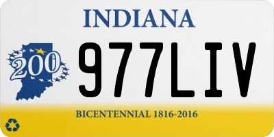 IN license plate 977LIV