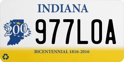 IN license plate 977LOA