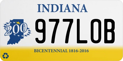 IN license plate 977LOB
