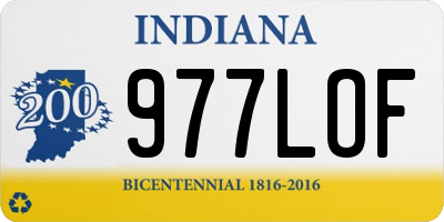 IN license plate 977LOF