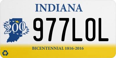 IN license plate 977LOL