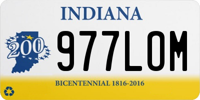 IN license plate 977LOM