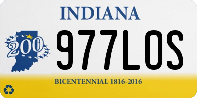 IN license plate 977LOS