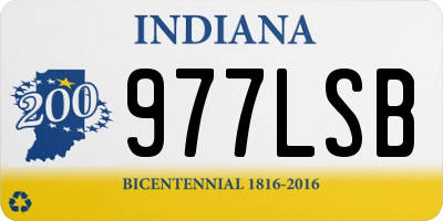 IN license plate 977LSB
