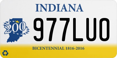 IN license plate 977LUO