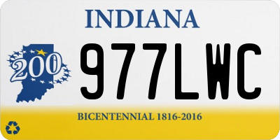 IN license plate 977LWC
