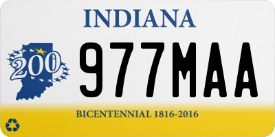 IN license plate 977MAA