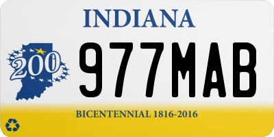 IN license plate 977MAB