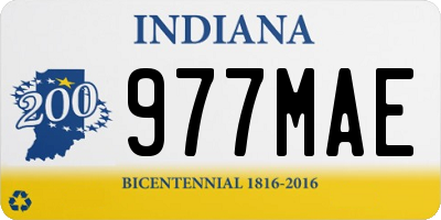 IN license plate 977MAE