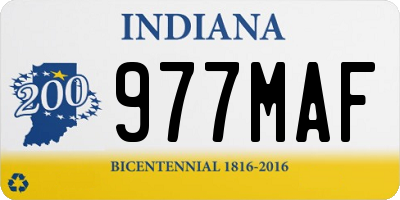 IN license plate 977MAF