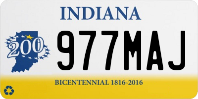 IN license plate 977MAJ