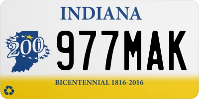 IN license plate 977MAK