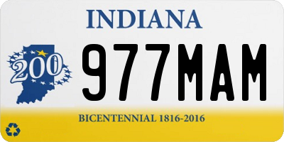 IN license plate 977MAM