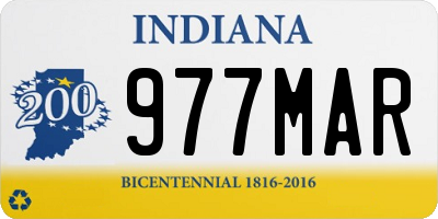 IN license plate 977MAR