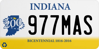 IN license plate 977MAS