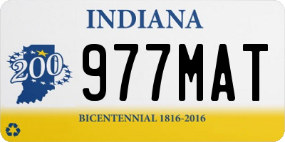 IN license plate 977MAT