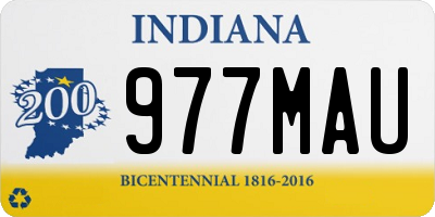 IN license plate 977MAU