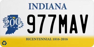 IN license plate 977MAV