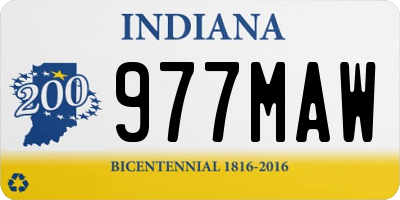 IN license plate 977MAW
