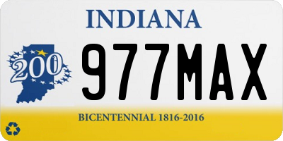 IN license plate 977MAX