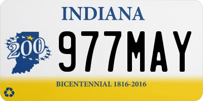IN license plate 977MAY