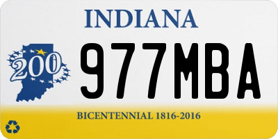 IN license plate 977MBA