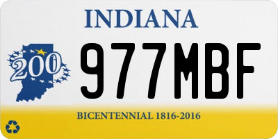 IN license plate 977MBF