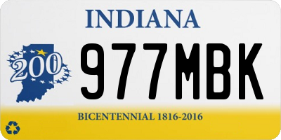 IN license plate 977MBK