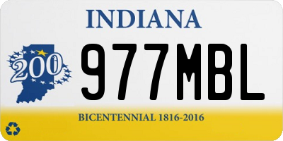 IN license plate 977MBL