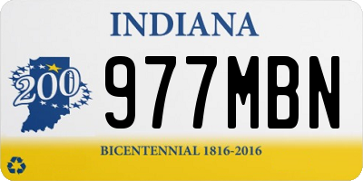 IN license plate 977MBN
