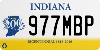 IN license plate 977MBP