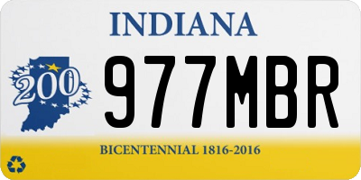 IN license plate 977MBR