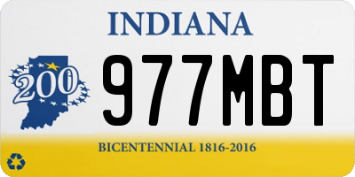 IN license plate 977MBT