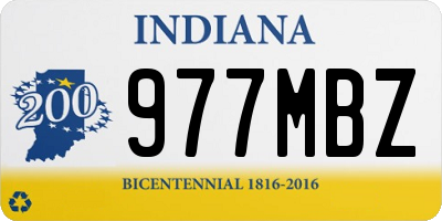 IN license plate 977MBZ