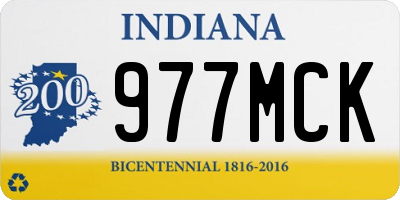IN license plate 977MCK