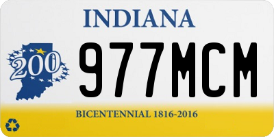 IN license plate 977MCM
