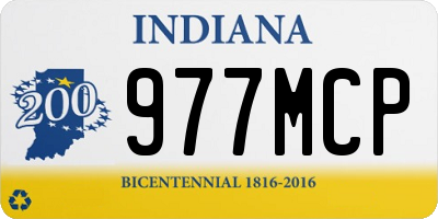 IN license plate 977MCP