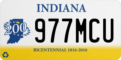 IN license plate 977MCU
