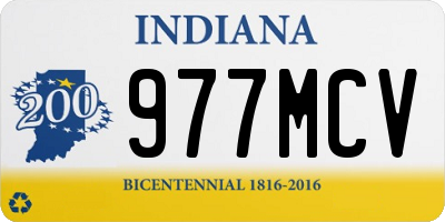 IN license plate 977MCV