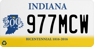 IN license plate 977MCW