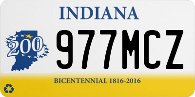IN license plate 977MCZ