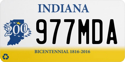 IN license plate 977MDA