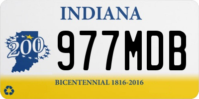 IN license plate 977MDB