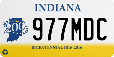 IN license plate 977MDC